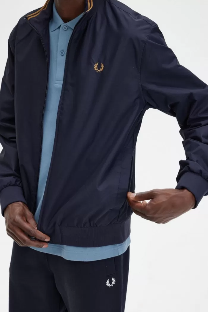 Fred Perry Brentham Men’s Jackets Navy GKXFQ6081