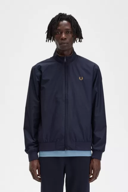 Fred Perry Brentham Men’s Jackets Navy GKXFQ6081