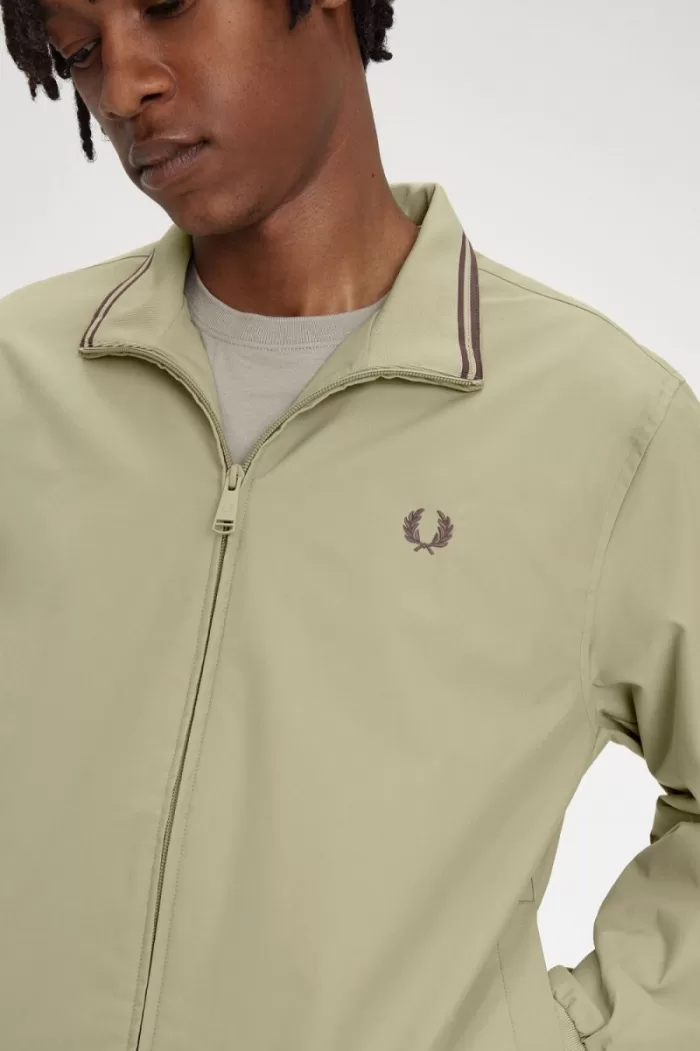 Fred Perry Brentham Men’s Jackets Warm Grey QGEZR6397