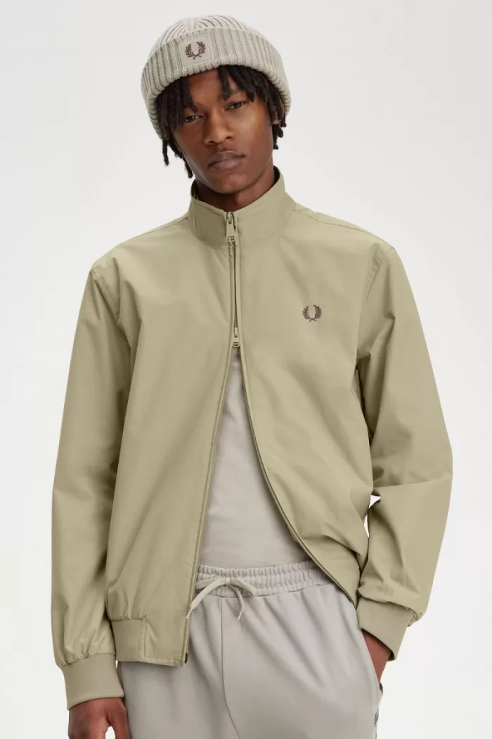 Fred Perry Brentham Men’s Jackets Warm Grey QGEZR6397