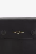 Fred Perry Burnished Leather Men’s Bags Black MJPIA6789