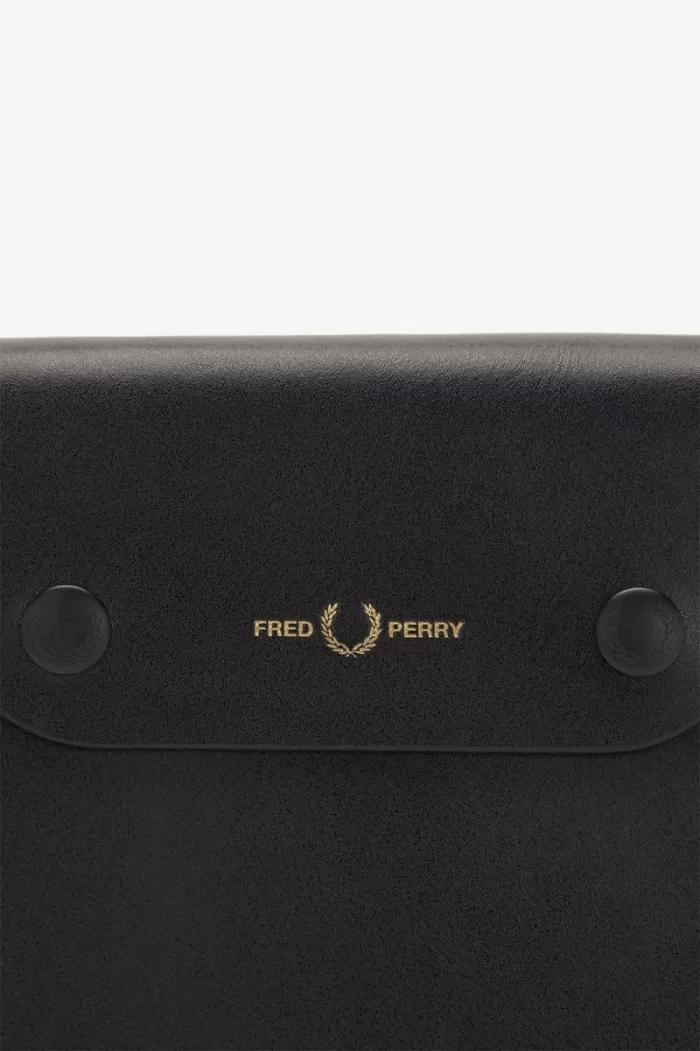 Fred Perry Burnished Leather Men’s Bags Black MJPIA6789