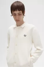 Fred Perry Button Through Knitted Men’s Shirt Beige VIZKO5249