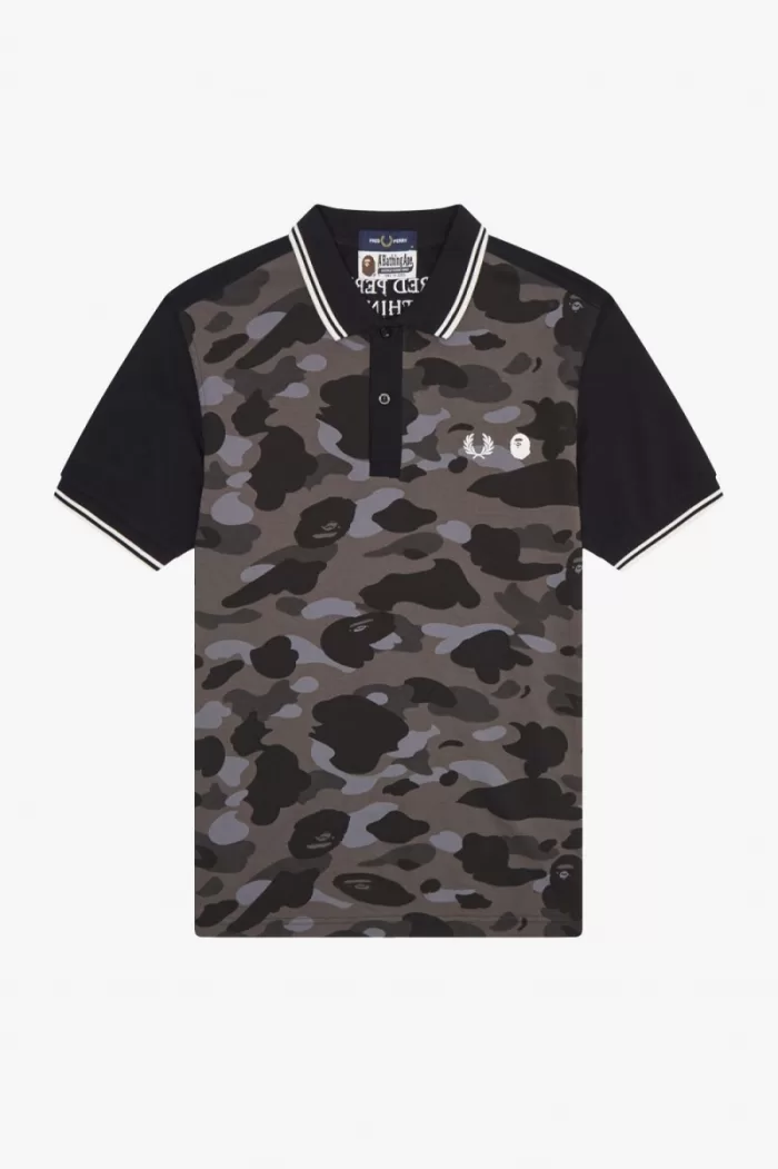 Fred Perry Camouflage Men’s Shirt Black FUSBO7830