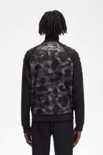 Fred Perry Camouflage Panel Men’s Track Jackets Black CRISV3712