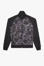 Fred Perry Camouflage Panel Men’s Track Jackets Black CRISV3712