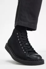 Fred Perry Canvas Monkey Men’s Boots Black HIRFL6350