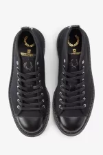 Fred Perry Canvas Monkey Women’s Boots Black TEHXW1382