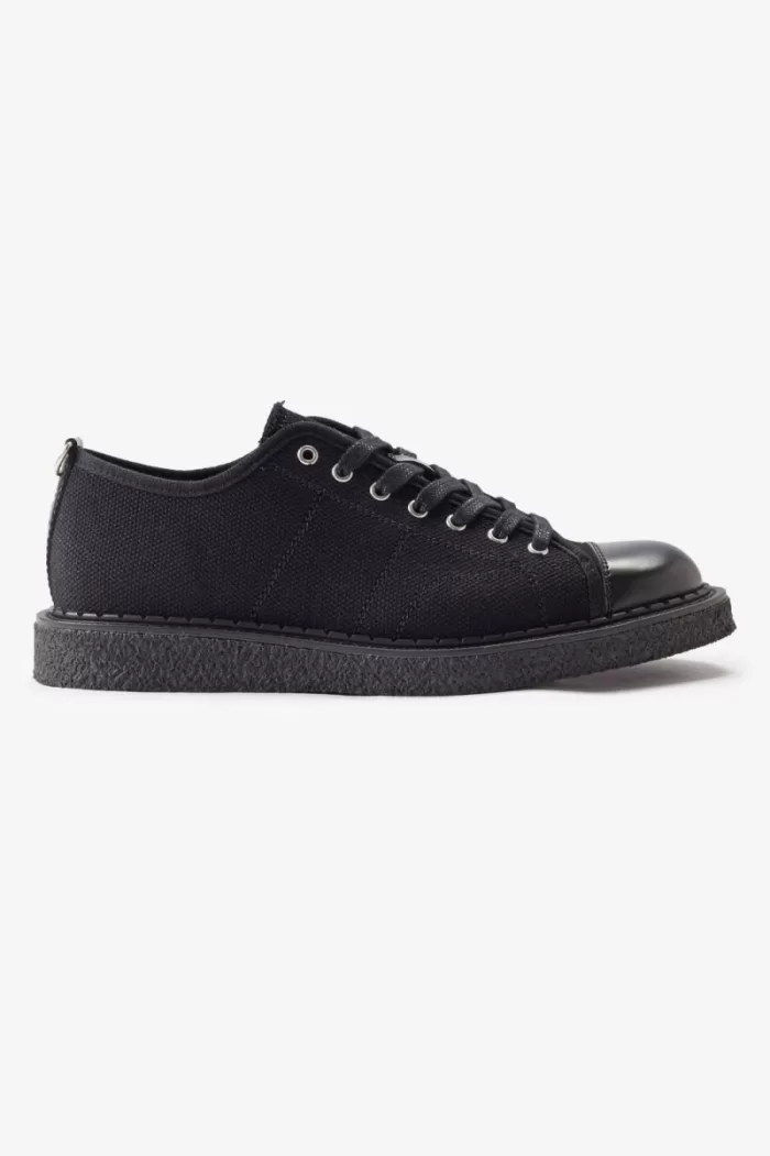 Fred Perry Canvas Monkey Women’s Plimsolls Black BGQXS8136