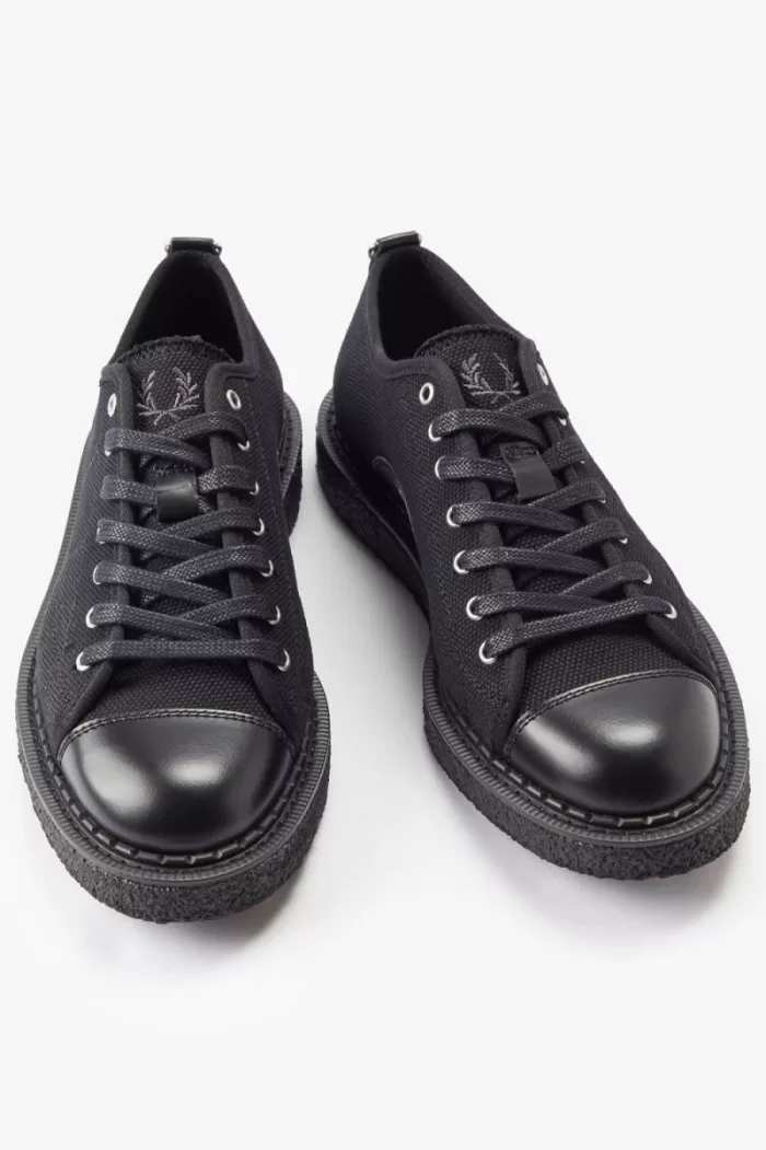 Fred Perry Canvas Monkey Women’s Plimsolls Black BGQXS8136