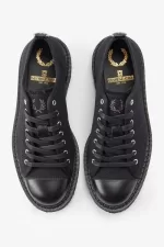 Fred Perry Canvas Monkey Women’s Plimsolls Black BGQXS8136