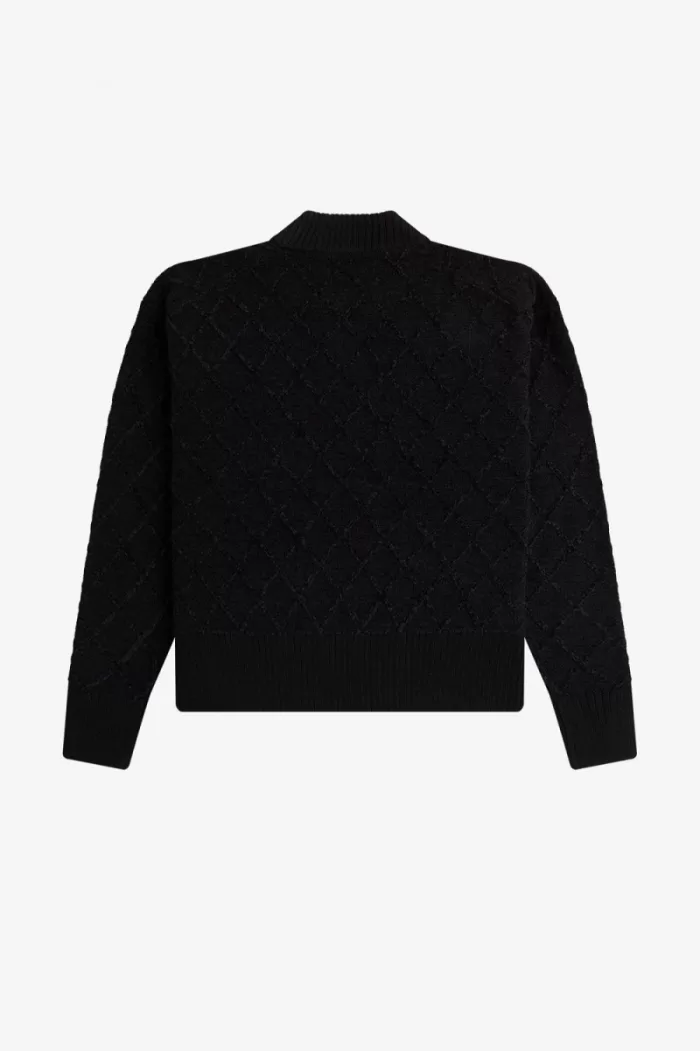 Fred Perry Chenille Grid Women’s Jumper Black TOSYG1532