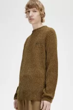 Fred Perry Chenille Rib Men’s Jumper Brown RLSZI3097