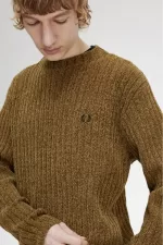 Fred Perry Chenille Rib Men’s Jumper Brown RLSZI3097