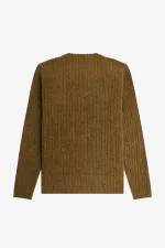 Fred Perry Chenille Rib Men’s Jumper Brown RLSZI3097