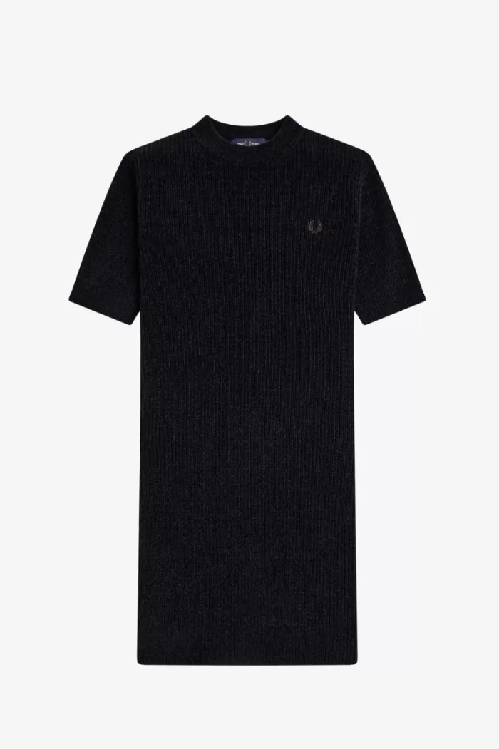 Fred Perry Chenille Rib Women’s Dress Black NRCJY1376