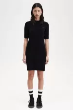 Fred Perry Chenille Rib Women’s Dress Black NRCJY1376