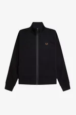 Fred Perry Chequerboard Tape Men’s Jackets Black CBUZI5917