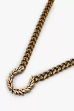 Fred Perry Chunky Laurel Wreath Necklace Women’s Jewellery Gold DTHNF9806