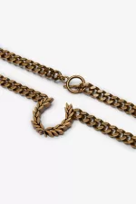 Fred Perry Chunky Laurel Wreath Necklace Women’s Jewellery Gold DTHNF9806