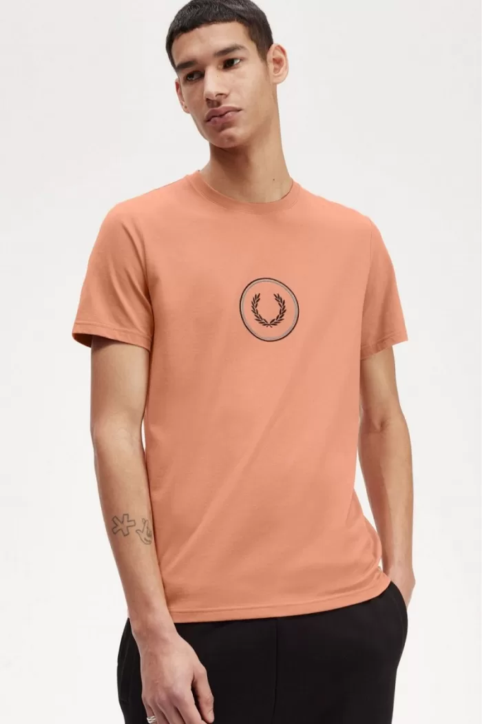 Fred Perry Circle Branding Men’s T-Shirt Light Rust PHRYF4569