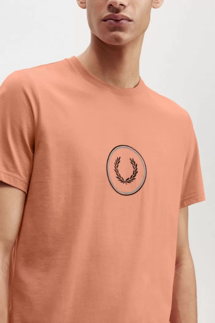 Fred Perry Circle Branding Men’s T-Shirt Light Rust PHRYF4569