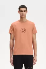 Fred Perry Circle Branding Men’s T-Shirt Light Rust PHRYF4569