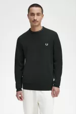 Fred Perry Classic Crew Neck Men’s Jumper Night Green MUHAB9830