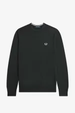 Fred Perry Classic Crew Neck Men’s Jumper Night Green MUHAB9830