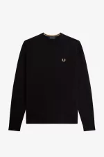 Fred Perry Classic Crew Neck Men’s Jumper Black ELWFK0689