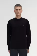 Fred Perry Classic Crew Neck Men’s Jumper Black ELWFK0689