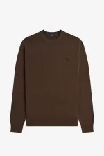 Fred Perry Classic Crew Neck Men’s Jumper Burnt Tobacco WCTSG3947