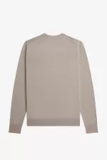 Fred Perry Classic Crew Neck Men’s Jumper Dark Oatmeal BXOHE4201