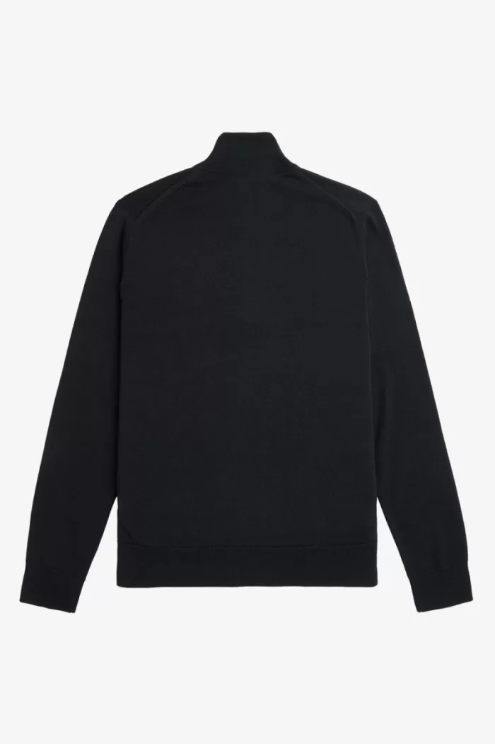 Fred Perry Classic Half Zip Men’s Jumper Black KJLQS0637