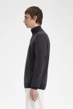 Fred Perry Classic Half Zip Men’s Jumper Dark Grey Marl VCJDX1735