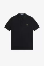 Fred Perry Classic Knitted Men’s Shirt Black BQWXV2831