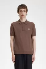 Fred Perry Classic Knitted Men’s Shirt Dark Red HITPY7629