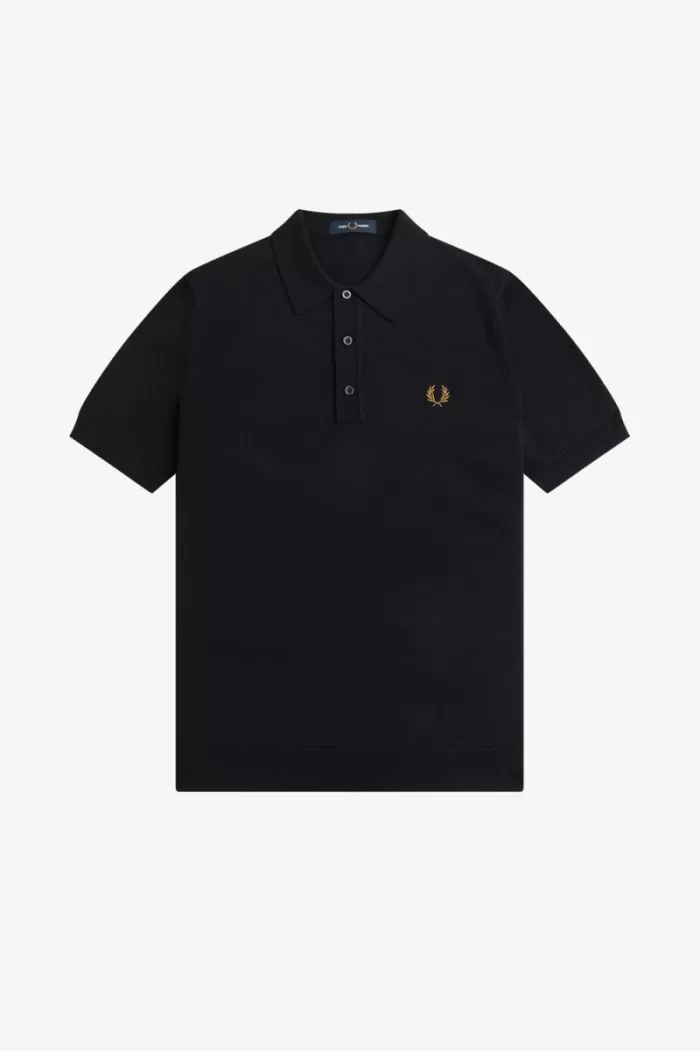 Fred Perry Classic Knitted Men’s Shirt Navy JCBYE7594