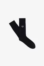 Fred Perry Classic Laurel Wreath Men’s Socks Black Snow White PIYZF9572