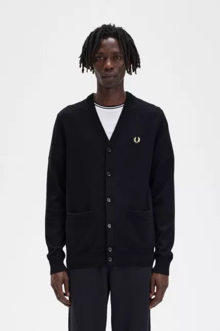 Fred Perry Classic Men’s Cardigan Black WTVAS7258