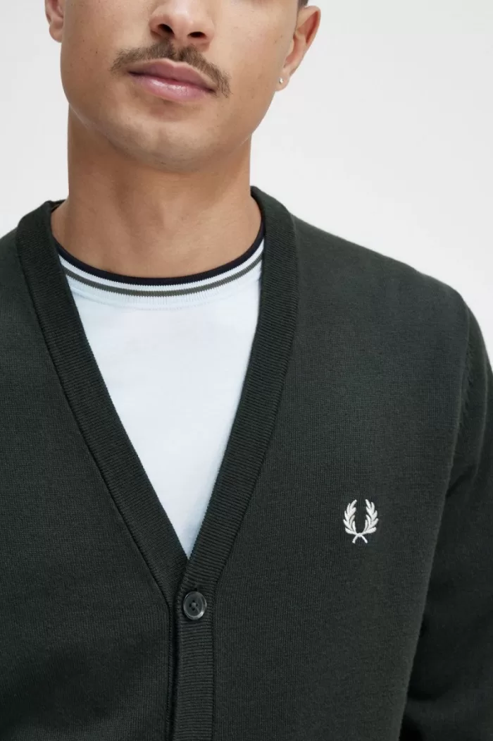 Fred Perry Classic Men’s Cardigan Night Green GPHMR2357