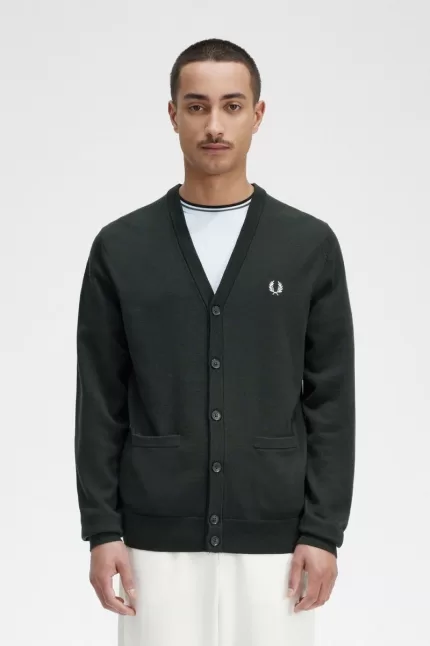 Fred Perry Classic Men’s Cardigan Night Green GPHMR2357