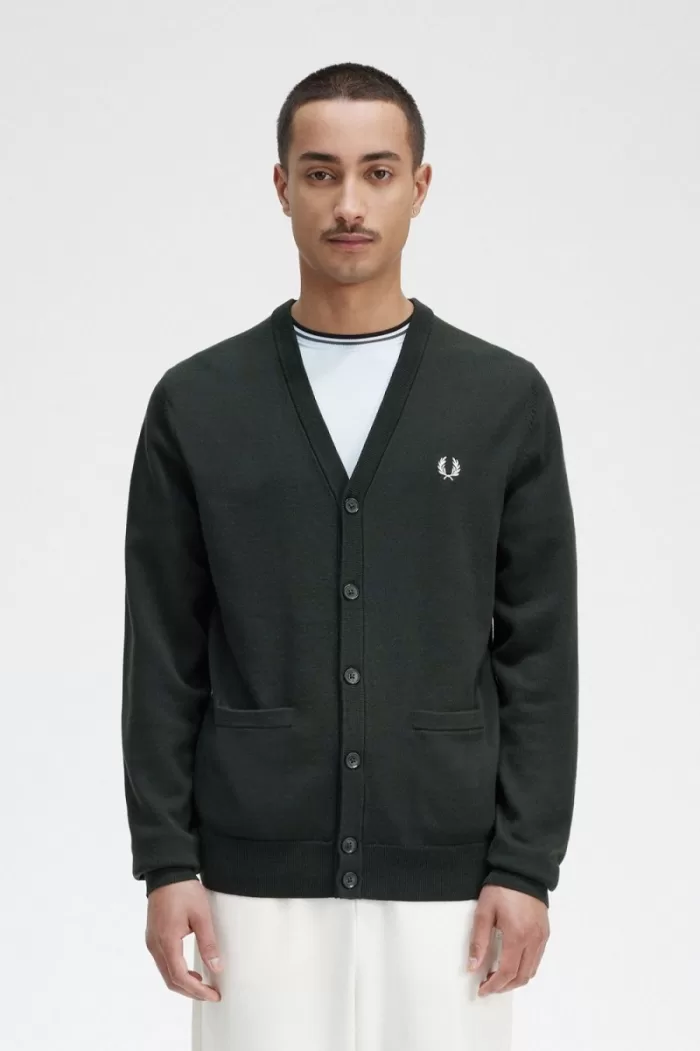 Fred Perry Classic Men’s Cardigan Night Green GPHMR2357