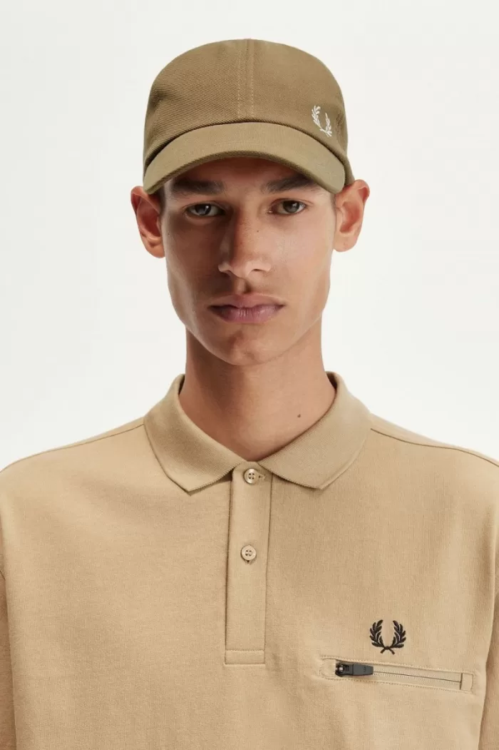 Fred Perry Classic Pique Men’s Caps Brown Beige AMBXC6301