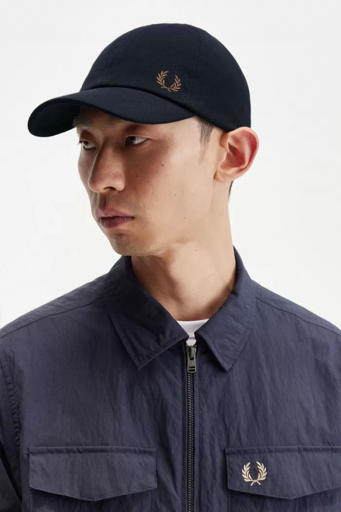 Fred Perry Classic Pique Men’s Caps Navy Brown JXLVC6152