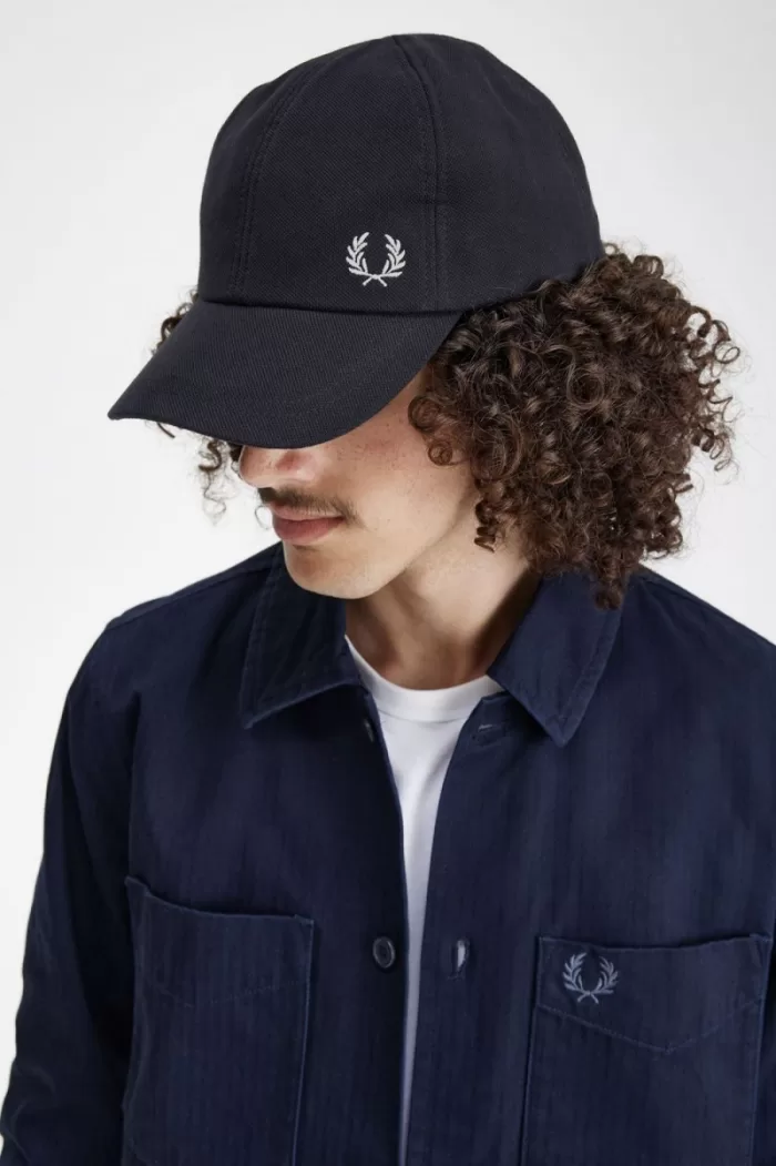 Fred Perry Classic Pique Men’s Caps Navy Snow White VLYEZ4728