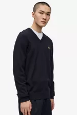 Fred Perry Classic V-Neck Men’s Jumper Navy VIJBT0159