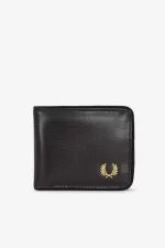 Fred Perry Coated Polyester Men’s Wallet Black Gold MKQGJ1674