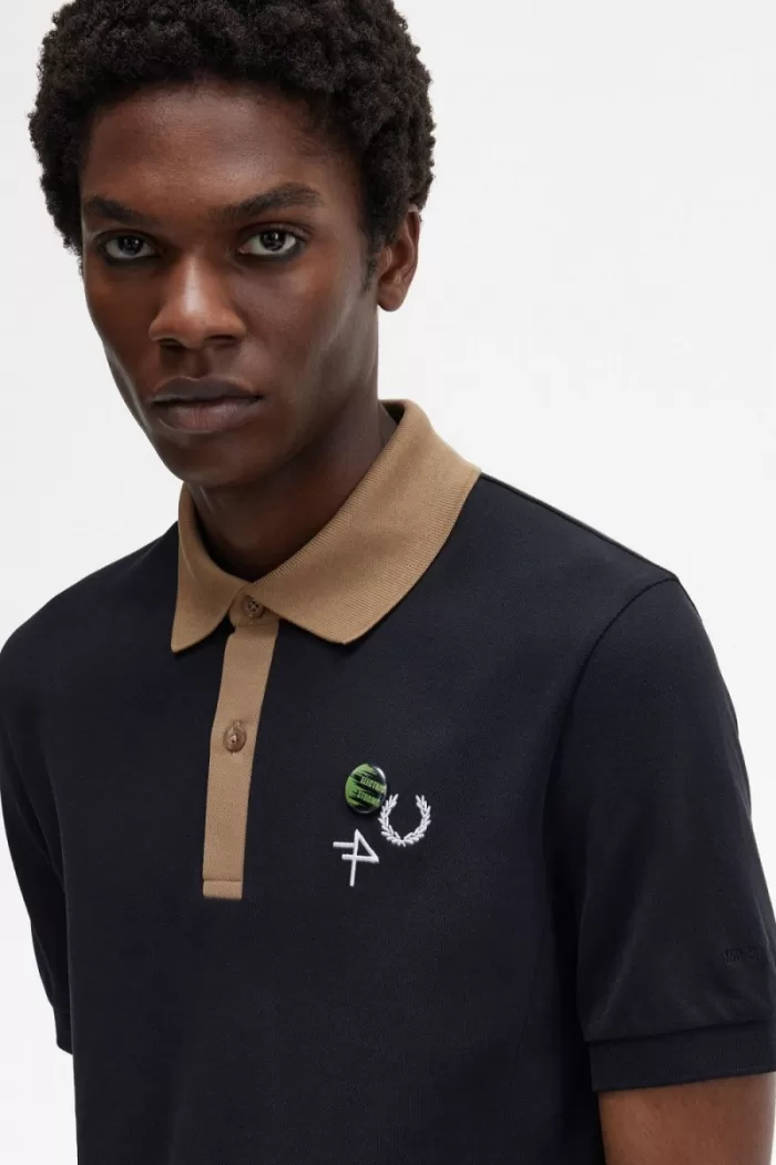 Fred Perry Contrast Collar Men’s Polo Shirt Black WTYRL1472