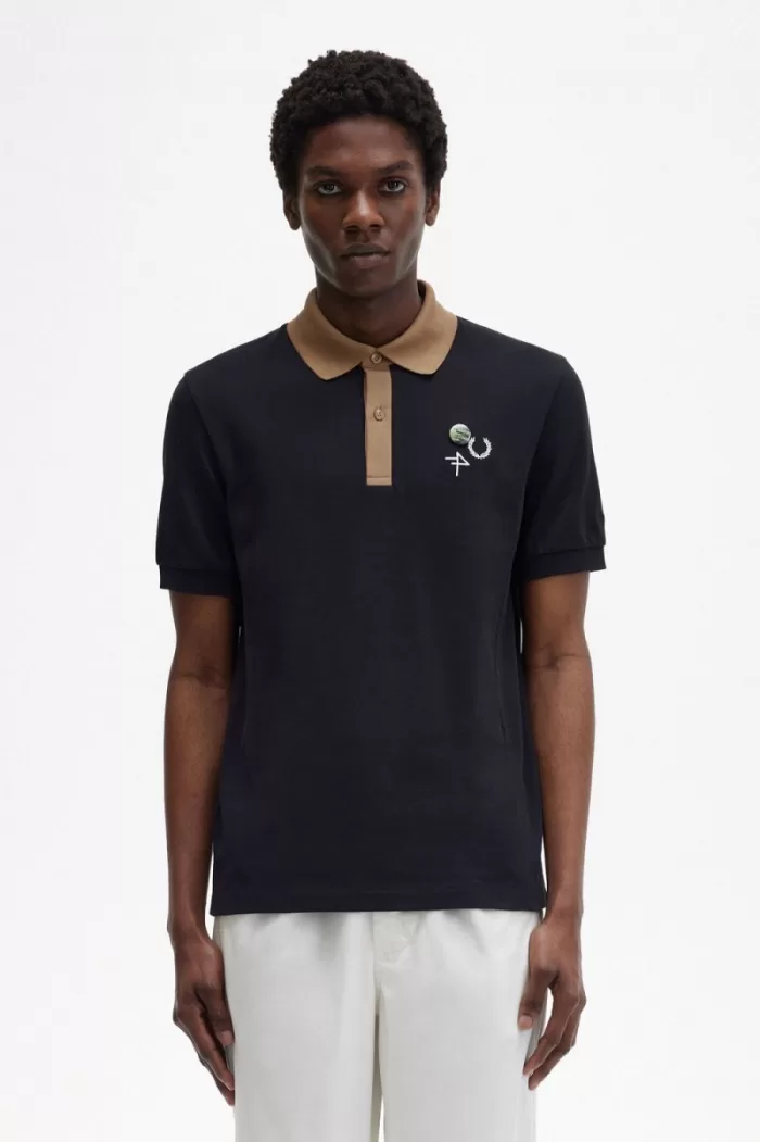 Fred Perry Contrast Collar Men’s Polo Shirt Black WTYRL1472